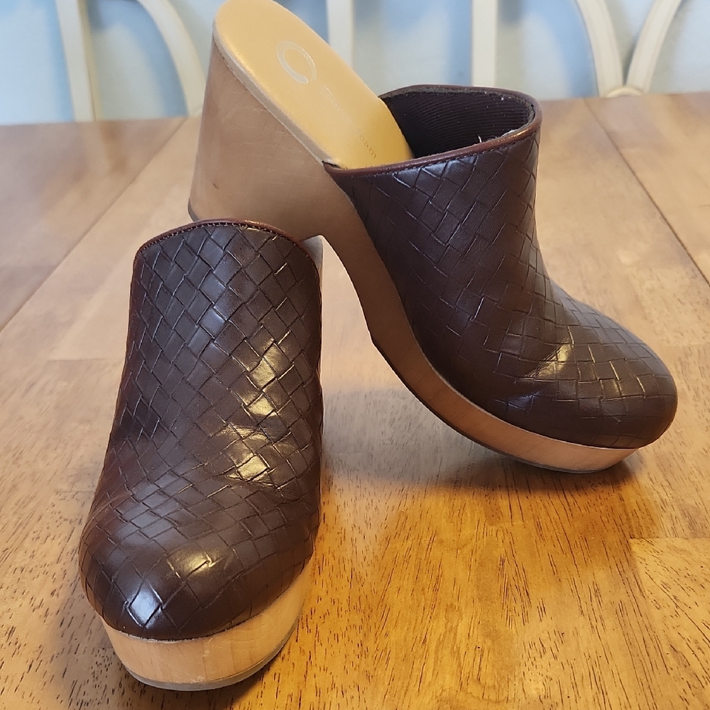 Journee Collection Dark Brown Woven Mules